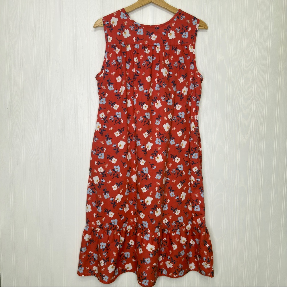 Vintage Anthony Richard’s red floral sleeve dress size M - Picture 6 of 8